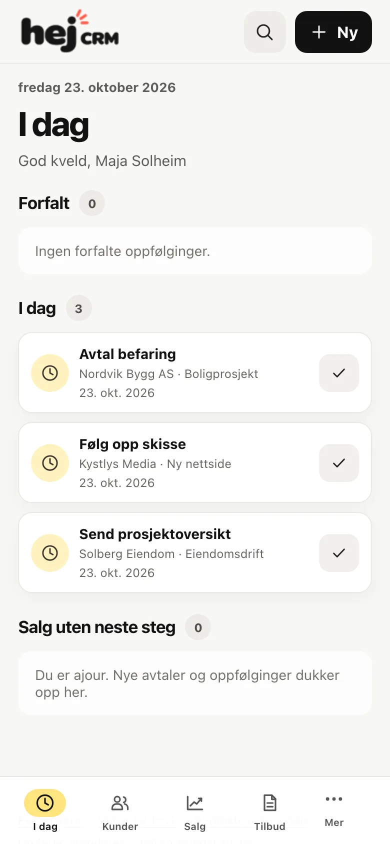 I dag på mobil